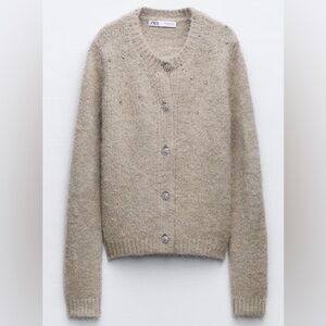 Zara Jewel Beaded Knit Cardigan